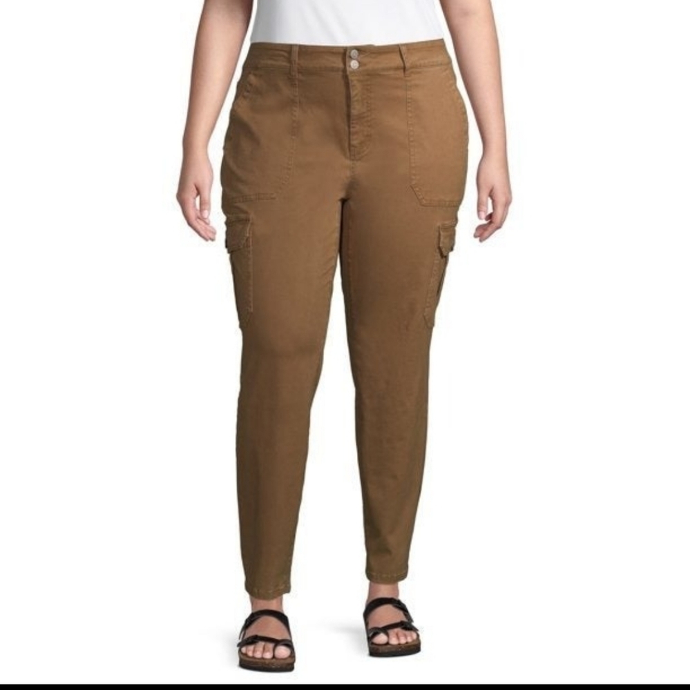 Terra & Sky brown/tan skinny Cargo pants